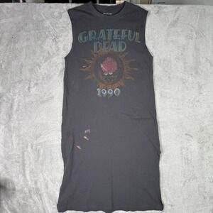 American Eagle Grateful Dead Graphic Sleeveless Tunic Dress M M Gray